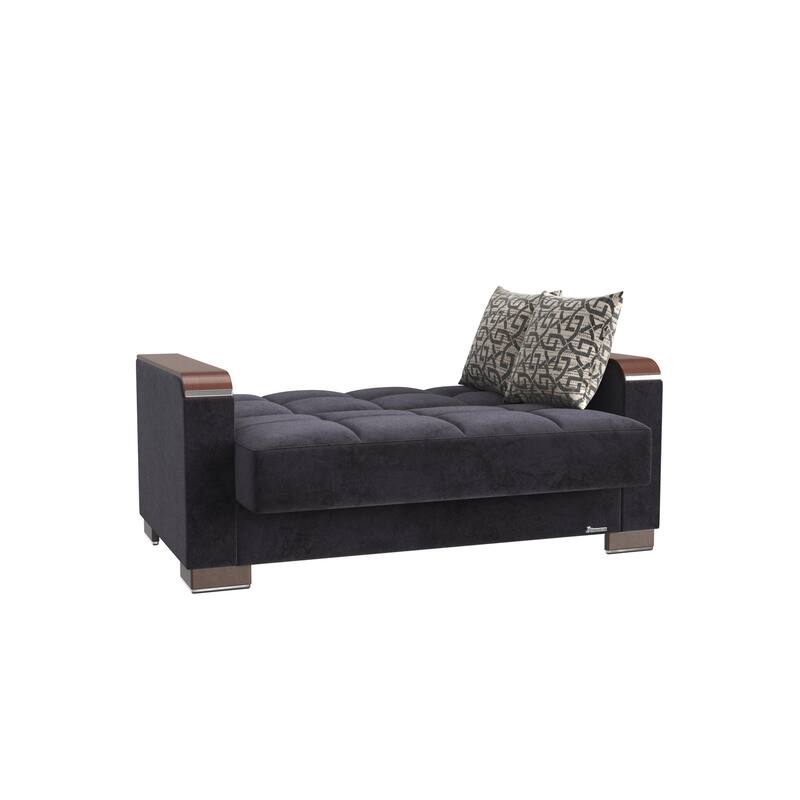 Collection Upholstered Convertible Loveseat With Storage