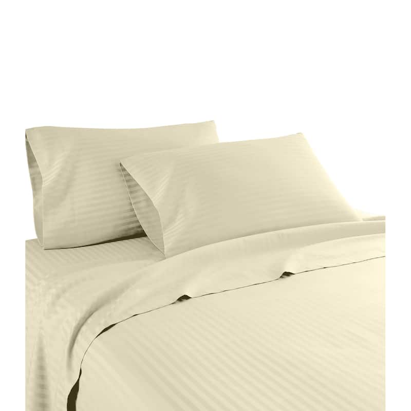 Home Sweet Home Dream Striped 1200 TC Cotton Deep Pocket Bed Sheet Set