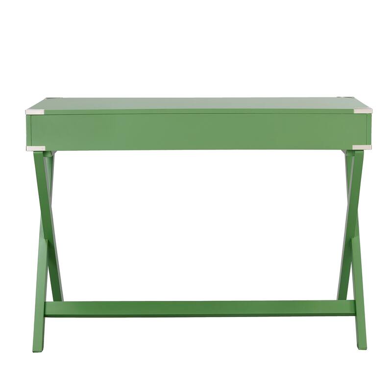 Kenton X Base Wood Accent Campaign Writing Desk iNSPIRE Q Modern