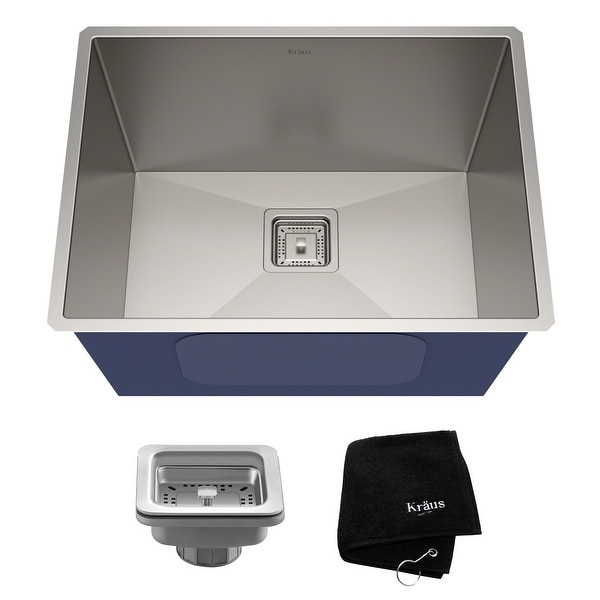 KRAUS Pax Stainless Steel 24 inch Undermount Laundry Utility Sink. Opens flyout.
