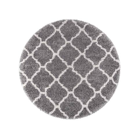 Ultimate Shag Tile Gray Ivory Area Rug (7'10 x 7'10') by Gertmenian