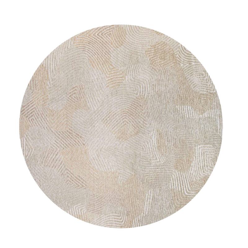 Helap Geometric Abstract Modern Non Skid Woven Area Rug By HomeRoots - 48' X '48' X '0.2