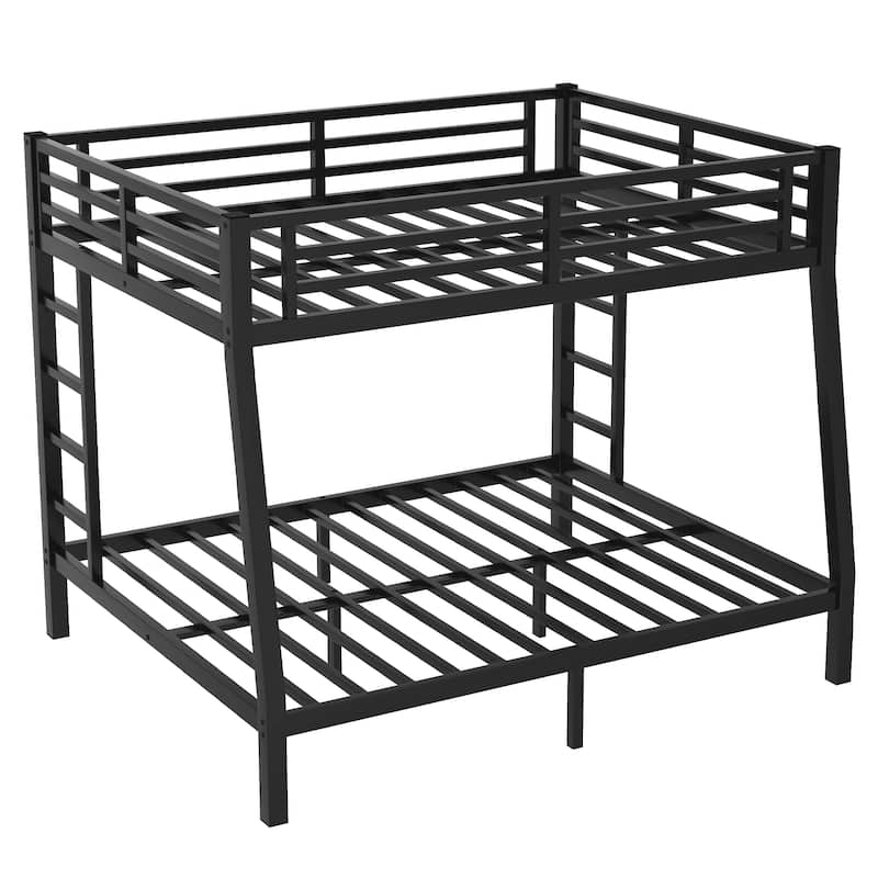 Metal Bunk Bed with Space-Saving Design and Ladder