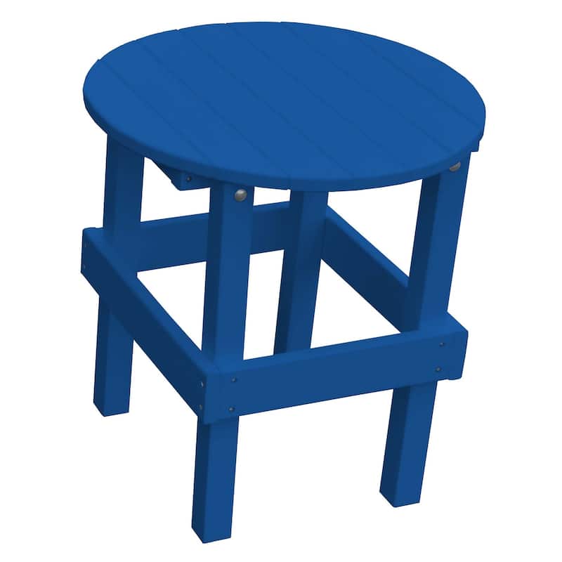 Poly Round Side Table - Blue