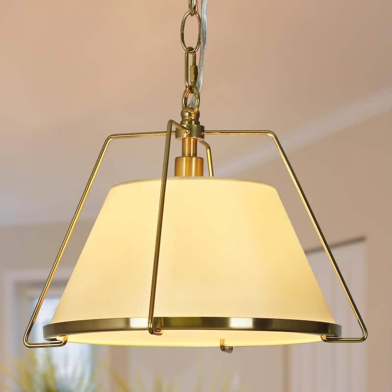 Modern Glam Brass Gold Drum Chandelier for Kitchen Island/ Dining Room/ Foyer