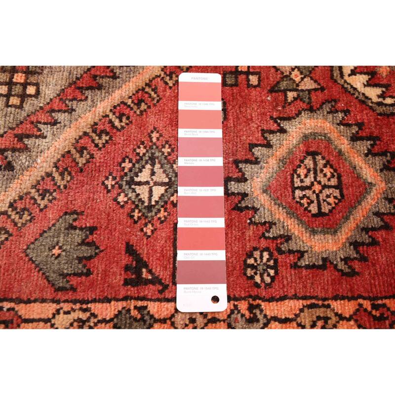 ECARPETGALLERY Hand-knotted Antalya Vintage Dark Copper Wool Rug - 3'6 x 9'1