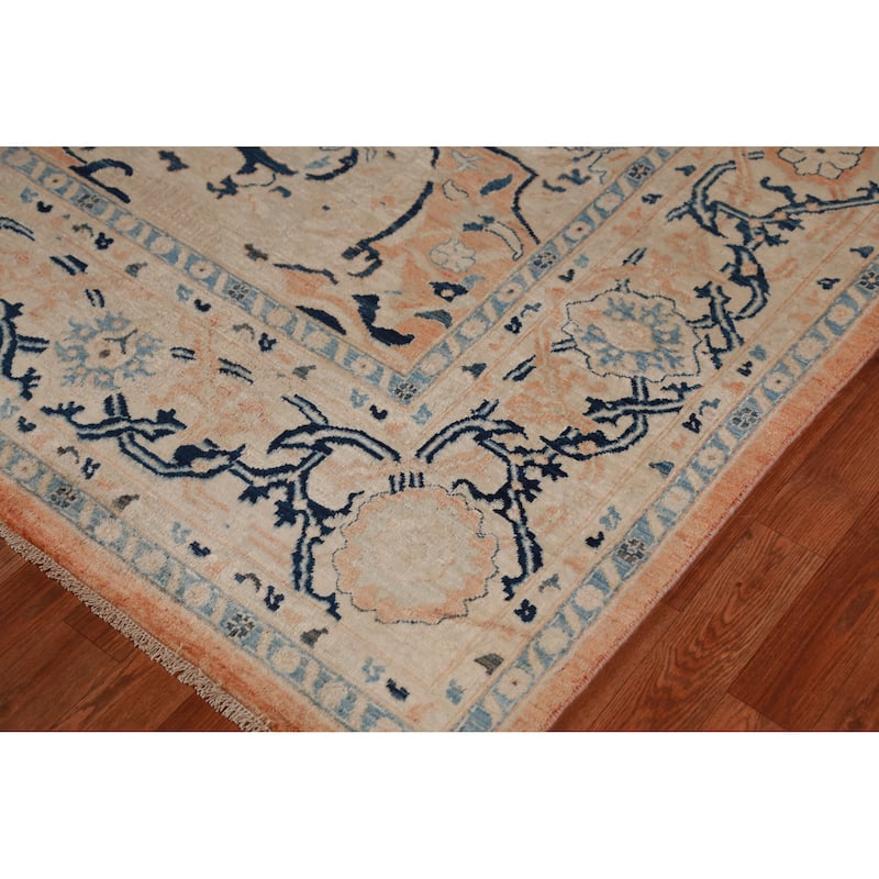 Vegetable Dye Ziegler Oriental Area Rug Hand-Knotted Wool Carpet - 8'1" x 9'10"