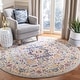preview thumbnail 100 of 102, SAFAVIEH Evoke Jacki Vintage Boho Medallion Rug 6'7" Round - Grey - Round
