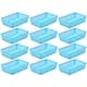 12-Pack Plastic Storage Baskets for Office Drawer, Classroom Desk - Blue