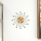 preview thumbnail 61 of 68, Gold / Copper / or Silver Iron Metal Starburst Sun Glam Wall Clock