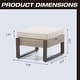 preview thumbnail 12 of 19, Cozywor 2-Piece Wicker Outdoor Patio Ottoman with Steel Frame and Cushions