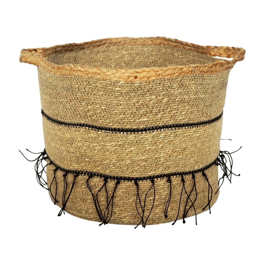 Seagrass Basket w/ Handles 14Dia- A