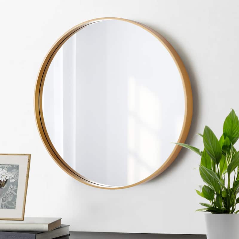 Ledel Modern Metal Framed Bathroom Vanity Mirror Round Accent Wall Mirror