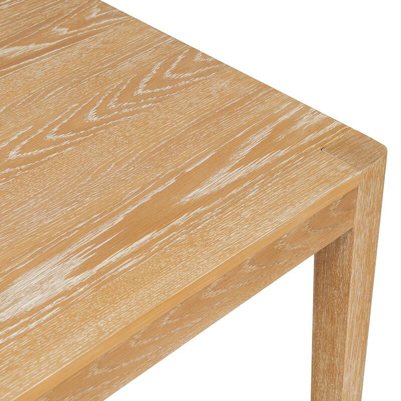 Retro 7-Piece Dining Table Set with Upholstered Chairs and Solid Wood Frame for Stylish Gatherings