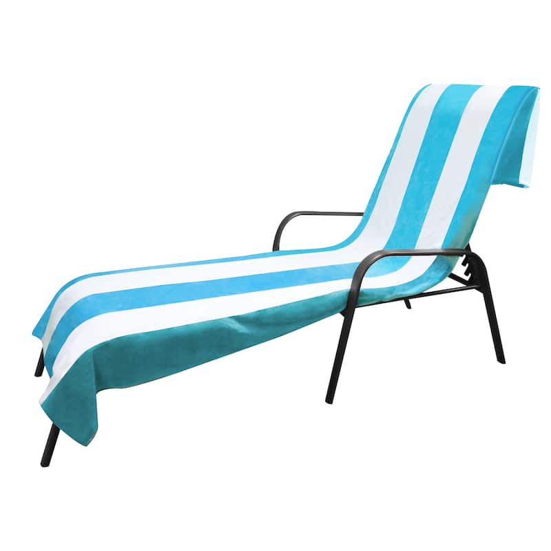Superior Cotton Cabana Stripe Standard Size Towel/ Chaise Lounge Chair Cover