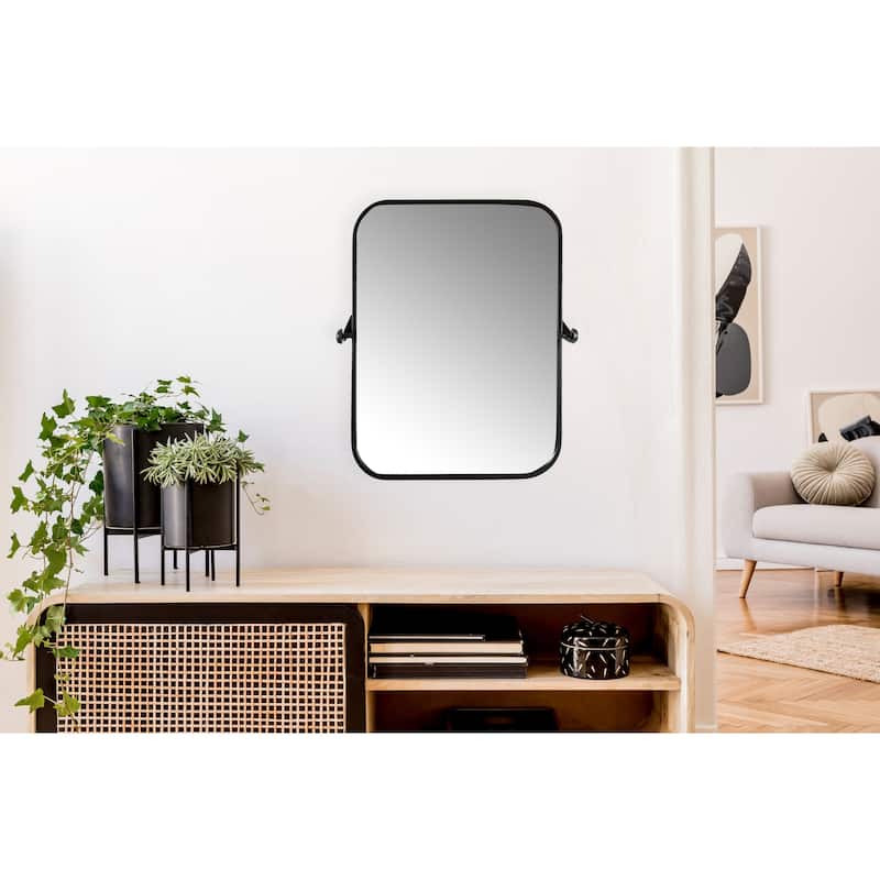 Metal Framed Pivoting Wall Mirror