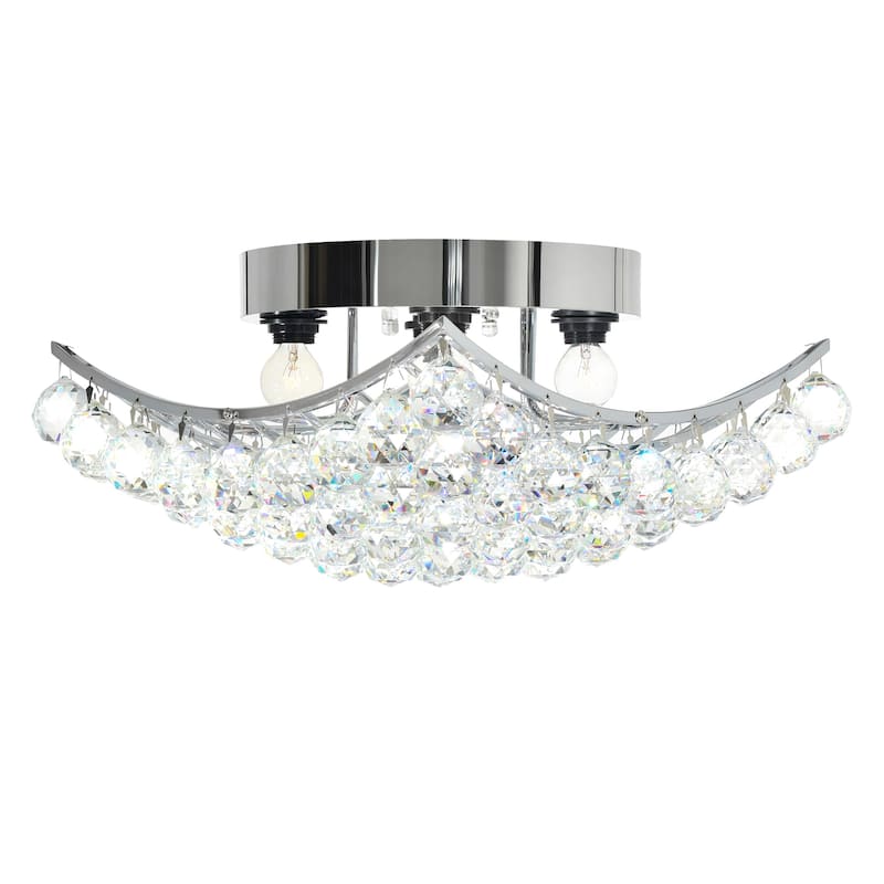 Queen 4 Light Flush Mount With Chrome Finish