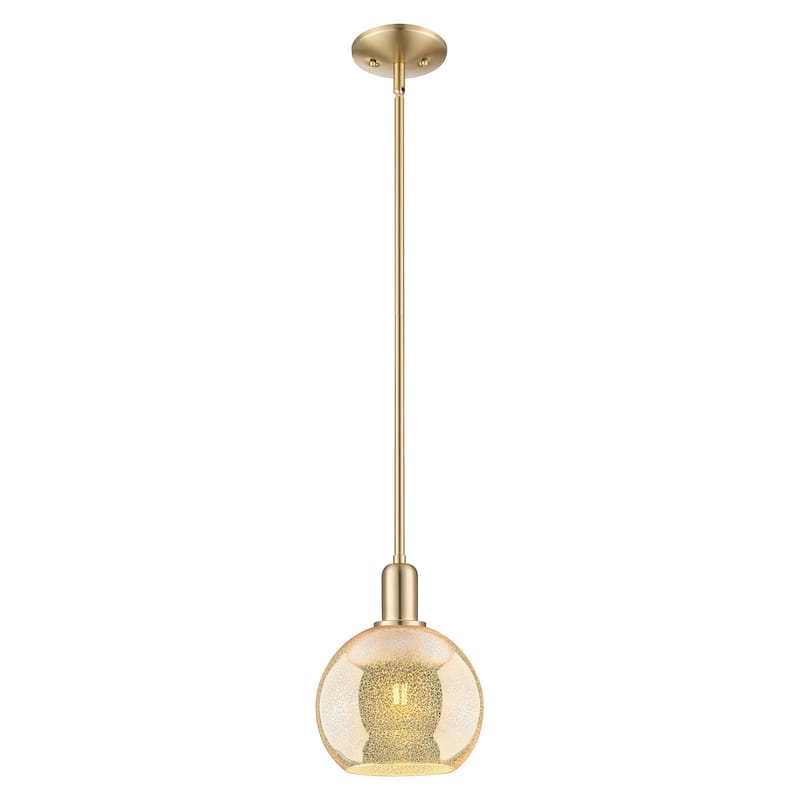 Innovations Lighting Endless Possibilities Arcadia - Athens - 1 Light 8" Stem Hung Mini Pendant - Mercury/Champagne Bronze