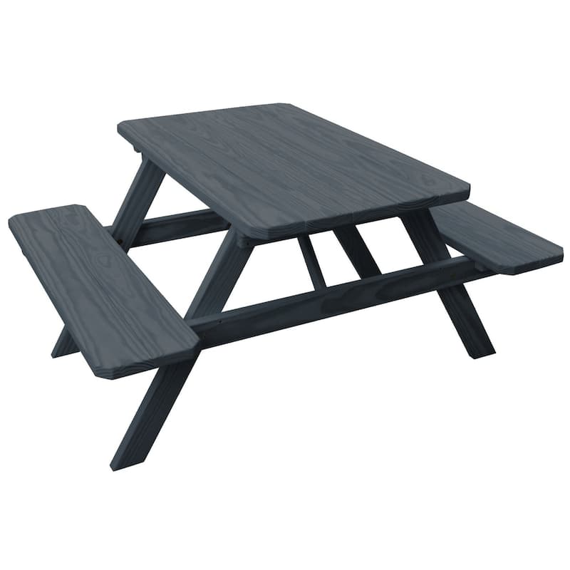 Pine 4' Picnic Table with Attached Benches