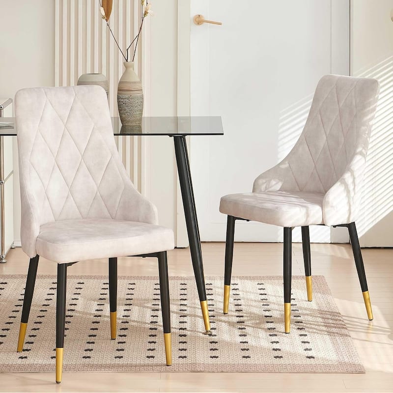 Howtai Velvet Home Kitchen Dining Chairs Upholstered Backrest