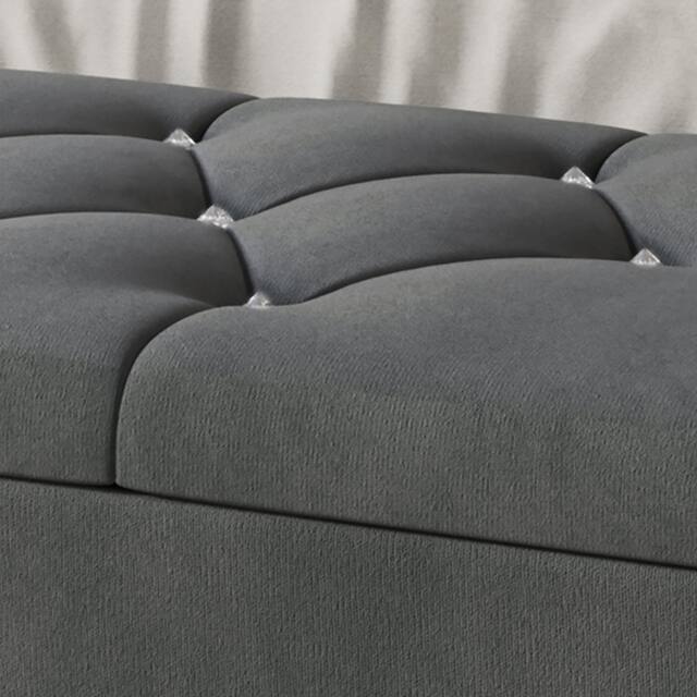 CraftPorch 2 Piece Bedroom Set in Luxurious Velvet Wingback Panel Upholstered Bed