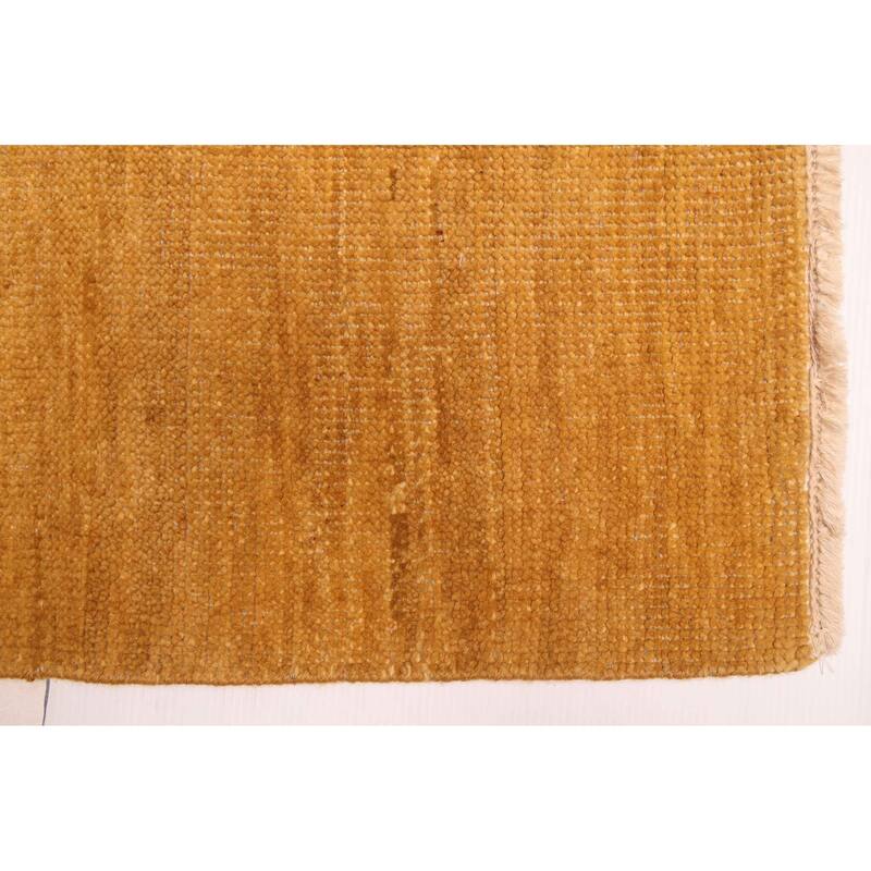 ECARPETGALLERY Hand-knotted Pak Finest Gabbeh Dark Gold Wool Rug - 9'0 x 12'2