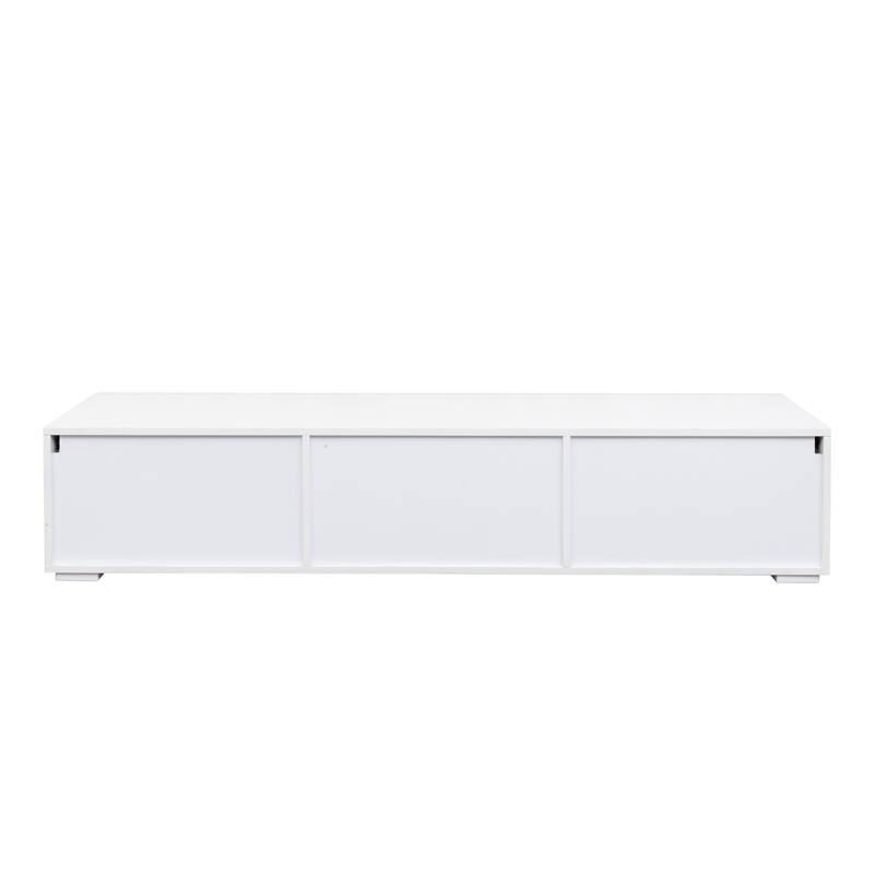 White TV Stand Media Storage Cabinet TV Console Living Room Entertainment Center
