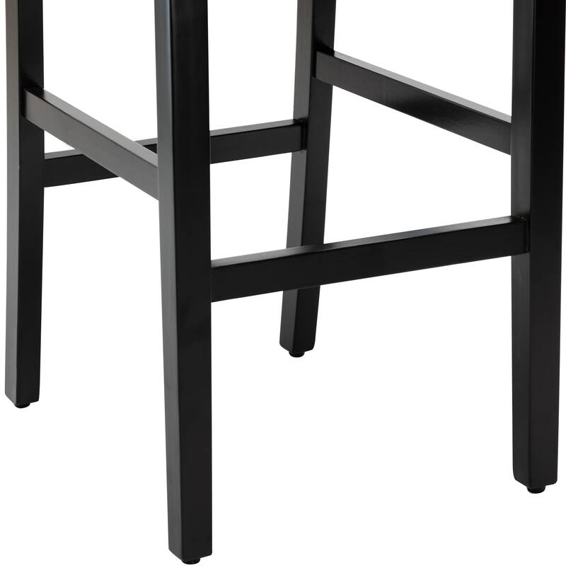 28 Inches Barstools Upholstered Bar Stools Pub Chairs with Button Tufted Back set of 2