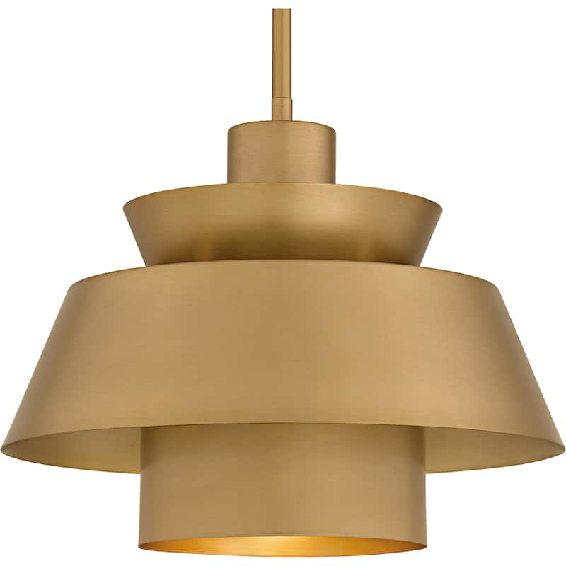 Lumi 1-Light Brushed Weathered Brass Pendant