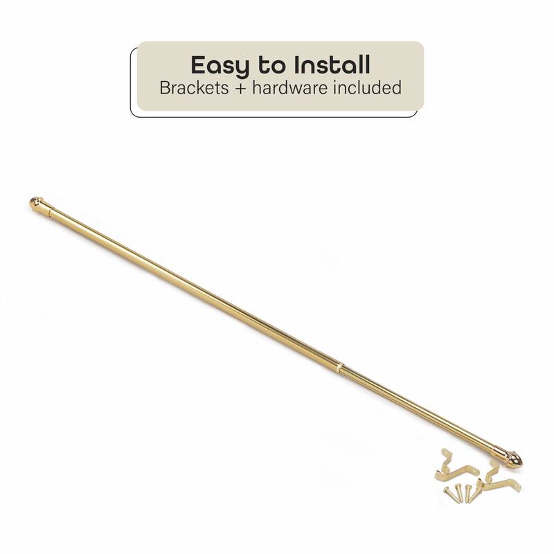 ACHIM Fantasia 7/16" Cafe Curtain Rod 3/4" Projection