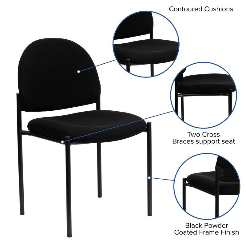 Comfort Stackable Steel Side Reception Chair