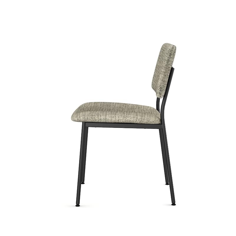 Amisco Sullivan Upholstered Dining Chair with Open Back and Metal Legs