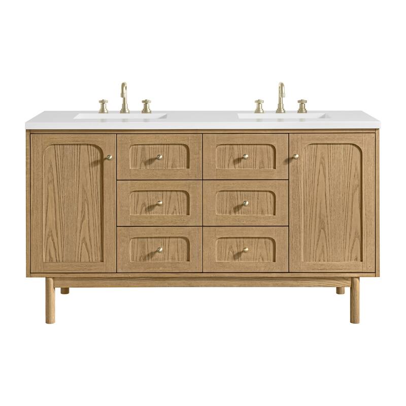 Laurent 60" Double Vanity, Light Natural Oak - 60D