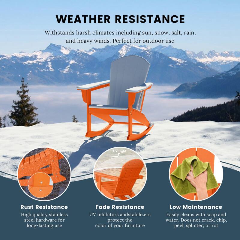Laguna Hdpe All Weather Outdoor Patio Rocking Chair (Set of 2)
