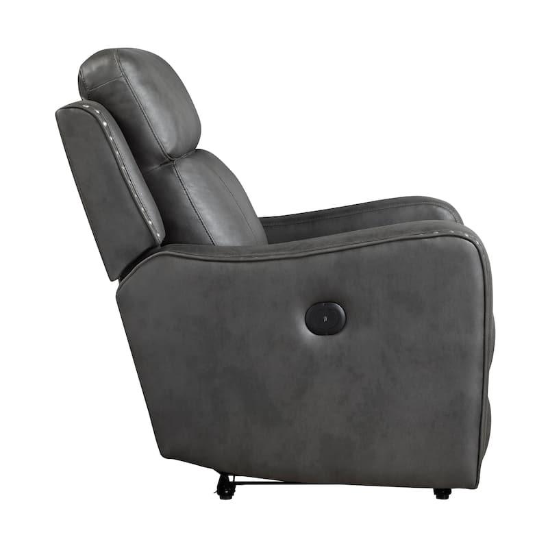 Rowan 36.5" Reclining Chair - Nailhead Trim, Removable Seat Back