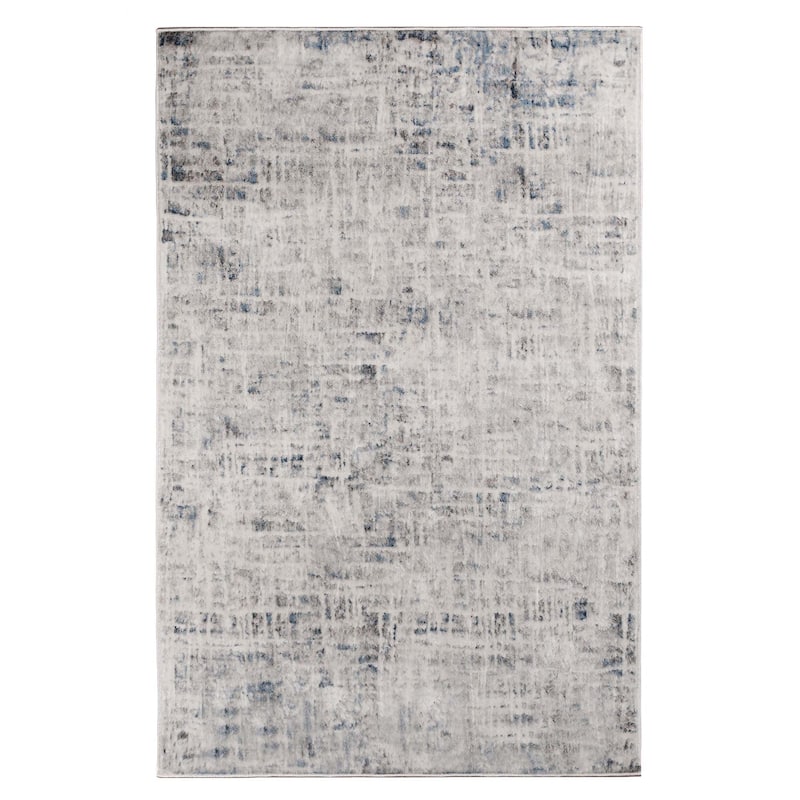 Superior Acer Distressed Abstract Modern Indoor Runner or Area Rug - 5' x 7' - Blue