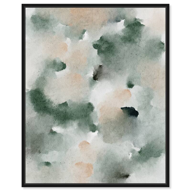 Art Remedy Smoky And Blush Shadows Framed Watercolor Boho Abstracts - 37 x 46 - Black