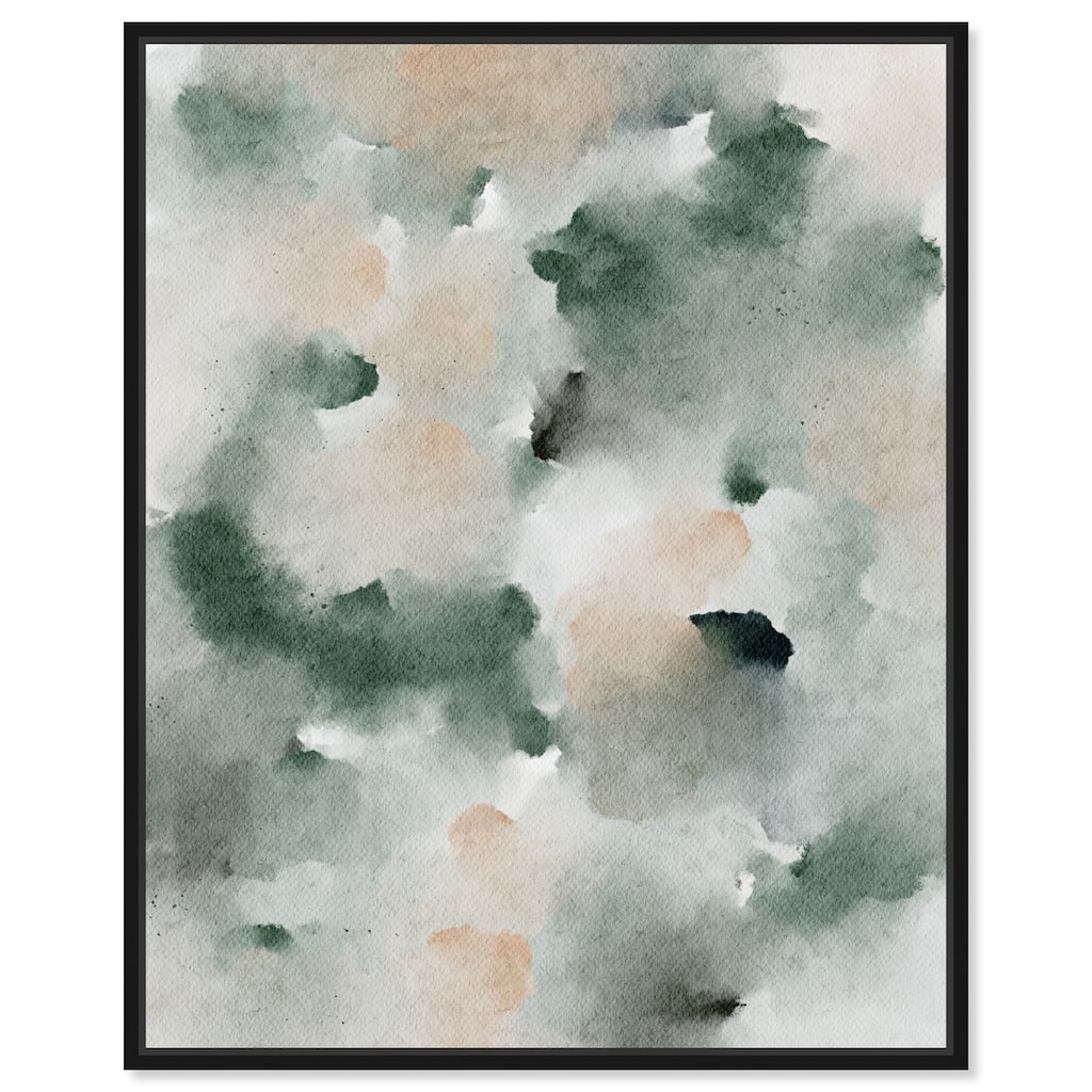Art Remedy Smoky And Blush Shadows Framed Watercolor Boho Abstracts