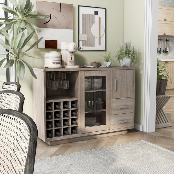 Furniture of America Modern Wooden Dining Buffet with Storage