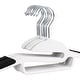 preview thumbnail 3 of 1, Elama Home 50 Piece Non Slip Hanger with U-slide in White and Black