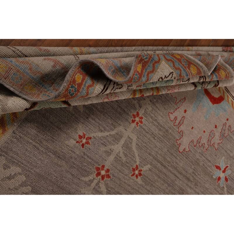 Oushak Turkish Large Area Rug Vegetable Dye Handmade Wool Carpet - 10'0"x 14'3"