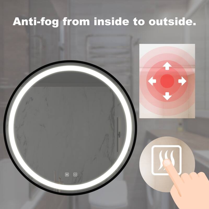Aluminum Frame Bathroom Mirror Dimmable Touch