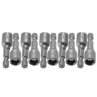 1//4/" Hexagon Shank 8mm Deep Socket 100mm Long Metal Hex Nut Drivers Bit