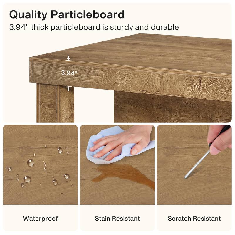 59 Inch Stationary Kitchen Island with Seating and Shelves, Farmhouse Style - 31.5" D x 55.12" W x 35.43" H