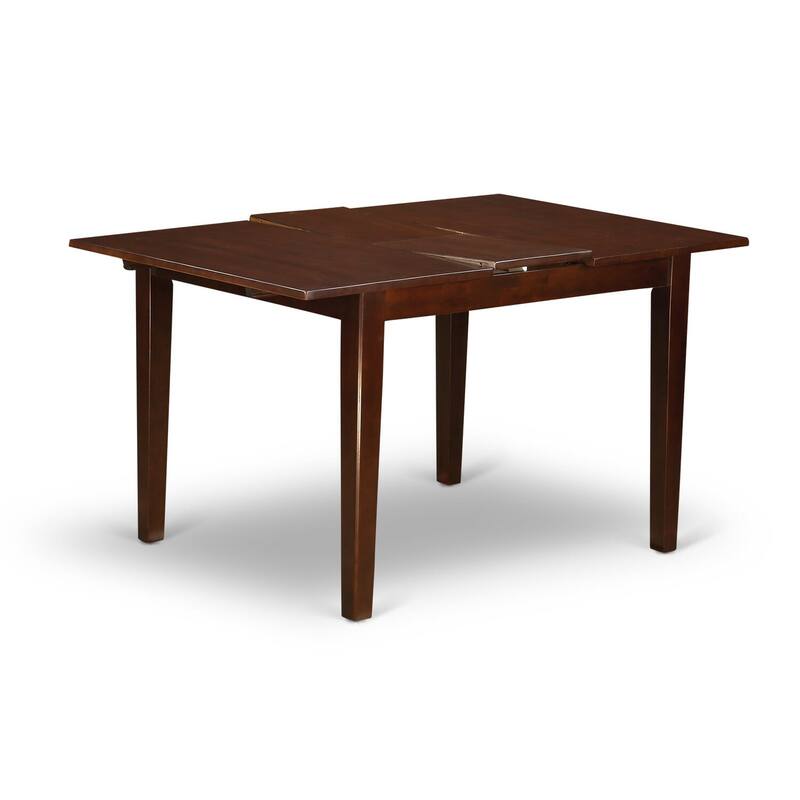 East West Furniture Dining Set Consists of a Rectangle Kitchen Table and Upholstered Chairs, Mahogany (Pieces Options)