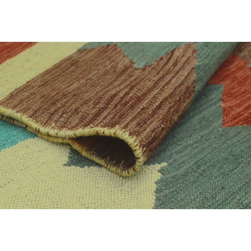 Winchester Flatweave Orland Grey-Blue/Ivory Rug - 6'9" x 9'7"