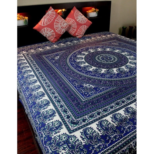 Cotton Paisley Mandala Floral Tapestry Wall Hanging Tablecloth Rectangle Bedspread Beach Sheet