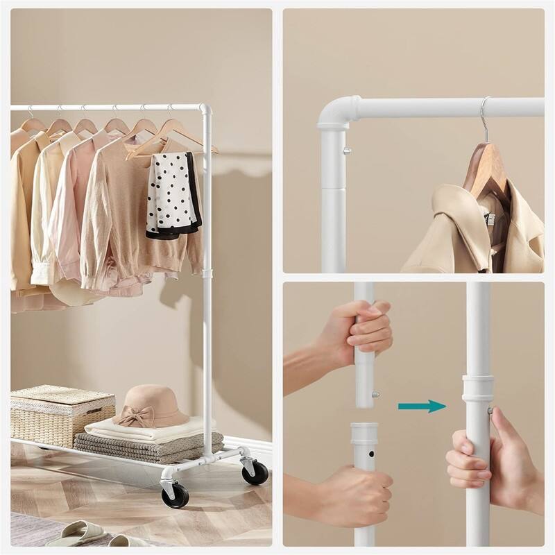 39.4 Inch Clothing Rack with Storage Shelf
