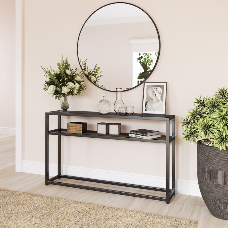 SEI Furniture Baldrick Modern 50" Long Console Table with Shelf