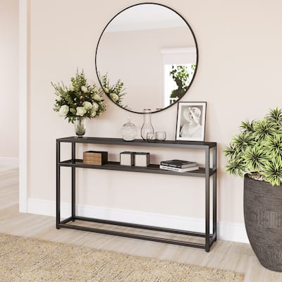 SEI Furniture Baldrick Modern 50" Long Console Table with Shelf